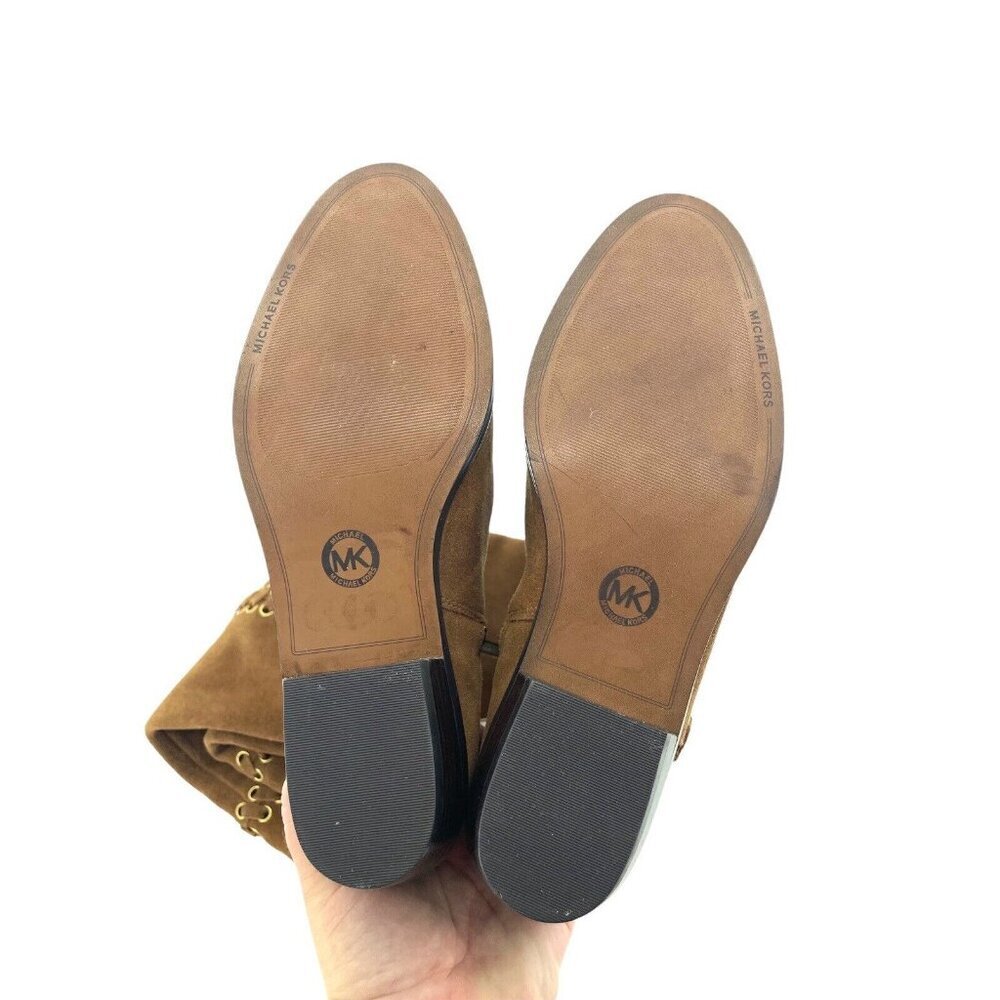 Michael Kors Boots Malin Grommet Suede Over-The-Knee Caramel SZ 6 New $395 - Picture 11 of 12